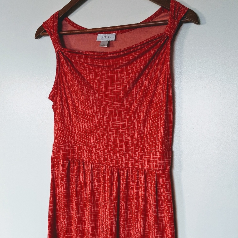 💓 Loft Red Midi Dress 💓